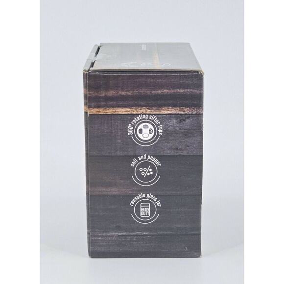 Kamenstein Salt and Pepper Filled Glass Shakers With Rotating Shifters New - Picture 7 of 11